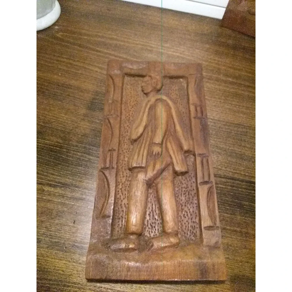 Boho hand carved solid wood wall hangings
